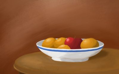 Apple Among Oranges Painting